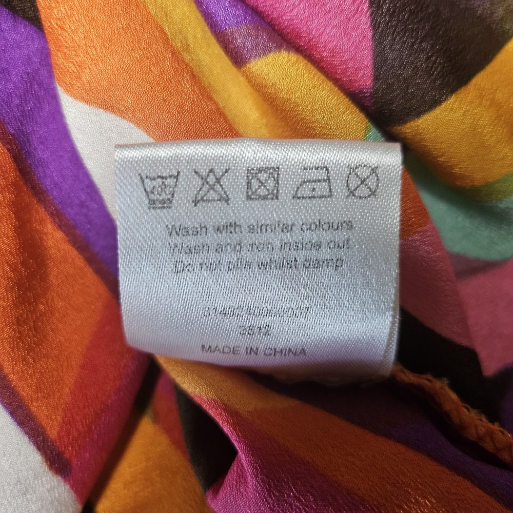 Et Vous Vibrant Psychedelic Woven Diamond Sleeveless Dress Size 12 - Picture 9 of 9